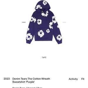 Denim Tears Purple V-Neck Sweater